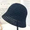Chapéu de Pescador Fino Tecido Vazado Estilo Japonês Feminino Primavera e Verão Respirável Versátil Chapéu Balde Casual Proteção Solar e Sombra Chapéu Bacia