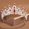Venta Directa Transfronteriza Lujo Ligero Corona Nupcial de Diamantes Completos Nueva Tiara Corona de Fiesta de Cristal para Vestido de Novia Temperamento Elegante