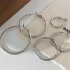 Aretes de Aro Redondo Estilo Europeo y Americano Hebilla para la Oreja Sentido Avanzado Simple Anillo Grande para la Oreja Personalidad Única Aretes Versátiles Ins