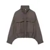 Otoño e Invierno 2025 Nuevo Chaqueta Bomber Acolchada de Espiga Transfronteriza Europea y Americana para Mujer W085 385191