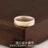 Anillo con Patrón de Hierba Tang Pintado en Oro para Mujer Nuevo Chinoiserie Paz y Alegría 2025 Nuevo Retro Tendencia Nacional Anillo Abierto para Dedo Índice