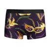 Nova Máscara de Carnaval Impressa em 3D Europeia e Americana Transfronteiriça Roupa Íntima Masculina Boxer de Seda de Leite Respirável Calções de Natação