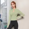 Chamarra de Fitness Estilo Otoño con Cremallera Celebridad de Internet para Mujer, Cremallera, Adelgazante, Secado Rápido, Manga Larga, Ajustada, Ropa Deportiva de Yoga, Top