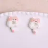 Gatito Lindo Donut Resina Pegamento de Crema Llavero DIY Pasador Parche para Refrigerador Funda de Teléfono Celular Accesorios para Joyería
