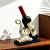Enfeite de porta-vinho de elefante para hall de entrada, sala de estar, aparador; alta estética, decoração de casa de luxo leve; presente de inauguração atacado