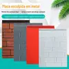 Em estoque Placa retardadora de chamas de isolamento térmico de parede externa Placa esculpida em metal Decoração de isolamento de tijolo grosso Placa esculpida de metal integrada