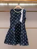 Shenzhen Nanyou Vestido Regata de Verão de Alta Costura para Mulheres Estilo Rica e Chique Moda com Laço e Pedraria de Bolinhas Mulheres