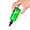 Botella de aceite esencial azul oscuro verde marrón de 30 ml botella vacía gotero de vidrio esencia ácido hialurónico cosmético rellenado