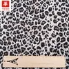 Tela de Algodón Estampada de 40 Hilos, Corbata de Moño con Estampado Geométrico de Leopardo, Camisa para Hombre, Zapatos y Sombreros, Tela de Tira de Borde para Manualidades DIY Hecha a Mano