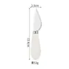 Cuchillo para Queso Espátula Acero Inoxidable Cuchillo para Mantequilla Cuchillo para Pizza Mango Cerámico Tenedor para Queso Tenedor y Cuchara para Pastel de Queso