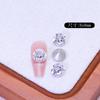 Punta Inferior Zircón Grande Diamante de Manicura Destello Cuadrado Grueso Multifacético Diamante de Cristal Chapado Diamante Corazón Biselado Accesorios para Uñas