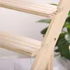 Prateleira de pinus com flor de fábrica, prateleira de armazenamento de madeira de vários níveis para mesa, prateleira de armazenamento, prateleira de armazenamento tipo escada de madeira maciça, prateleira de exibição