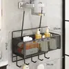 Estante para ducha de baño, estante colgante sin perforaciones para cuarto de ducha, cesta de almacenamiento multifuncional para champú y gel de ducha