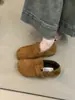 Primer Encuentro Temporada 2026 Otoño/Invierno Nueva Colección: Zapatos de Algodón Cálidos Estilo Birkenstock con Suela Blanda, Slip-On, Forro de Felpa, Diseño Artístico Retro para Mujer