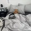 Juego de cuatro piezas funda nórdica linda funda de almohada individual doble algodón lavado dormitorio estudiantil sábanas de cama ropa de cama juego de tres piezas universal para todas las estaciones
