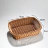 Cesta de Armazenamento Pequena de Rattan Sintético para Frutas Cesta de Armazenamento Trançada Cesta de Lanches para Restaurante Cesta para Batatas Fritas Cesta de Armazenamento para Mesa Venda por Atacado