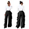 K10191 AliExpress Amazon Europa y Estados Unidos transfronterizo para mujer 2022 nuevo pantalón de pierna ancha de talle alto con volantes al por mayor