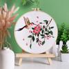Bolsa de Materiais para Bordado Artesanal DIY Beija-flor Flor Pássaro Pássaro Tecido Bordado Original Novo Transfronteiriço Inglês
