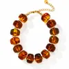 Pulsera de Corazón de Resina Acrílica Multicolor Más Vendida en Amazon Estilo Bohemio Adecuada para la Temporada de Graduación