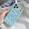 Funda de Concha Blanda Plegada de Color Sólido Simple Adecuada para iPhone 17 Pro Max, Funda para Teléfono Apple 18, Estilo de Nicho 15/16