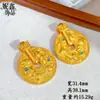 Colgante de Dragón Caballo Espíritu Paz Chapado en Oro para Hombres y Mujeres, un Amuleto Simple y Versátil para el Año de Nacimiento
