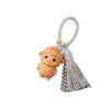 Chaveiro Escultura de Sândalo Dourado Ovelhinha Fofa Pingente de Bolsa Chaveiro Exquisitamente Esculpido Pingente Ornamento Venda Direta da Fábrica