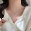 Nuevo collar sencillo de estrella y luna para mujer, diseño de nicho con personalidad, cadena de clavícula de lujo con luz de Joker a la moda para novia, venta al por mayor