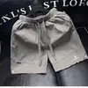 Pantalones Cortos de Color Sólido Cruzados para Hombre Verano Delgados Tendencia Americana Deportivos de Seda de Hielo Secado Rápido Casuales de Playa