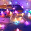 Luces de cadena solares LED para exteriores, ambiente de camping, luces intermitentes, luces pequeñas de colores, luces de ambiente para patio, luces de cadena decorativas navideñas