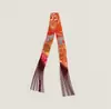 Bufanda con Borla Redonda 130*5 cm, Bufanda de Sarga de Seda Artificial, Cinta para el Cuello de Moda y Versátil, Lazo para Bolso
