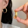 Pendientes Metálicos Redondos con Patrón de Cruz de Aguja de Plata, Casuales, Sencillos, Modernos, Elegantes, Pendientes de Nicho de Alta Gama para Mujer