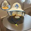 Sombrero con Ventilador Solar para Niños, Sombrero de Verano Delgado con Visera Grande para Proteger del Sol, Sombrero Tipo Chal para Niños y Niñas, Sombrero de Copa Abierta para Bebés