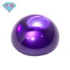 Gema Huagang redonda, base plana, cara lisa, circón fucsia, piedra desnuda, cara de huevo, gema de circonita artificial con incrustaciones, primera joyería