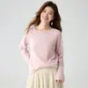 Lindo e elegante top de tricô de renda com padrão de borboletas para mulheres, perfeito para o outono, com um corte que valoriza a silhueta e um estilo chique e sofisticado
