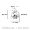 Prata de Lei S925 Retrô Novo Chinoiserie Bênção Pingente de Pepita de Prata Pingente com Trava de Segurança Acessórios para Pulseira de Corda Manual DIY