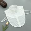 Blanco Clásico Ligero Alas Boutique Bordado Cuello Falso Camisa Versátil para Mujer Cuello Falso Fabricante Transfronterizo Venta al por Mayor Cuello