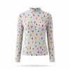 Top Miyake Vibrante y Colorido de Lunares con Cuello Alto y Plisados para Mujer, Nuevo de Otoño 2026 Ajustado como Capa Base