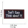 Parches bordados al por mayor transfronterizos, insignias bordadas rectangulares, parches decorativos en inglés para chaqueta de trabajo retro americana