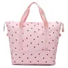 Bolsa de Viagem Expansível com Anel de Morango Grande Capacidade Desenho Animado Separação Seco e Úmido Bolsa para Esportes Fitness Bolsa de Yoga Bolsa de Bagagem para Estudantes