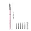 Nuevo producto transfronterizo: Plumas de Arte para Uñas de Colores, Puntas de Repuesto para Bolígrafo de Puntos, 5 Plumas de Pintura Floral y de Línea de Colores, Herramientas para Arte de Uñas