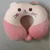 Almohada en Forma de U de Espuma Viscoelástica, Almohada de Viaje para el Cuello, Almohada para Dormir en Avión, Almohada para el Cuello, Almohada de Soporte Cervical para la Columna Vertebral, Almohada Portátil en Forma de U