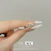 2025 Nuevo Estilo Popular Exquisito y de Gama Alta Diseño Anillo Liso de Doble Capa Pendientes de Diamante Flash Pendientes para Piercing en la Oreja Pendientes