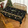 Nuevo Mantel Decorativo Navideño Transfronterizo de Amazon con Muñeco de Nieve y Reno para Mesa de Comedor en Casa, a Prueba de Polvo, Festivo