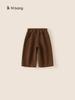 Ropa Infantil Bangxuan Invierno Nuevos Productos Pantalones de Encaje para Niños Pantalones de Pierna Ancha para Niñas Pantalones Largos de Pana Bordados Pantalones para Niñas