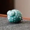 Lindo adorno de pez burbuja, mascota de té de horno Ge y horno Ru, adecuado para juegos de té kung fu, puede desarrollar patrones de craquelado