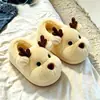 Pantuflas de Algodón para Bebé Otoño Invierno Unisex Niños Pequeños Interior Hogar Pantufla de Algodón Talón Cerrado Más Terciopelo Cálido Zapatos de Algodón Peludos para Niños