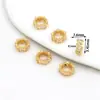 Cuentas Espaciadoras Ojo de Caballo de Circonia de Oro de 14K Accesorios para Joyería DIY Venta al por Mayor Pulsera Collar Materiales para Ensartar Cuentas Sueltas C45