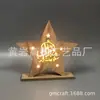 Suministro Nueva Decoración para el Hogar Artesanía de Madera Regalos Festival Fantasma Halloween Forma de Estrella de Cinco Puntas Adornos con Luz LED