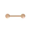 2025 Transfronterizo Nuevo Oro Rosa Acrílico Transparente Shambhala Barra para Piercing en la Lengua Anillo para Pezón Joyería para Piercing Corporal