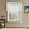 Cortina Corta de Encaje de Cereza Francesa Cortina de Ventana Decoración del Hogar Cortina de Puerta Divisoria de Cocina Cortina Semiacortina Opaca Cortina de Gasa Cortina de Café